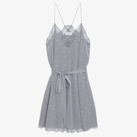 NWT Zadig and Voltaire Ristyz Diamante Silk Dress - Picture 1 of 7